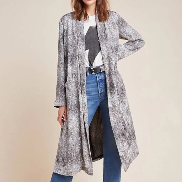 Anthropologie satin  duster jacket size L - Picture 2 of 2